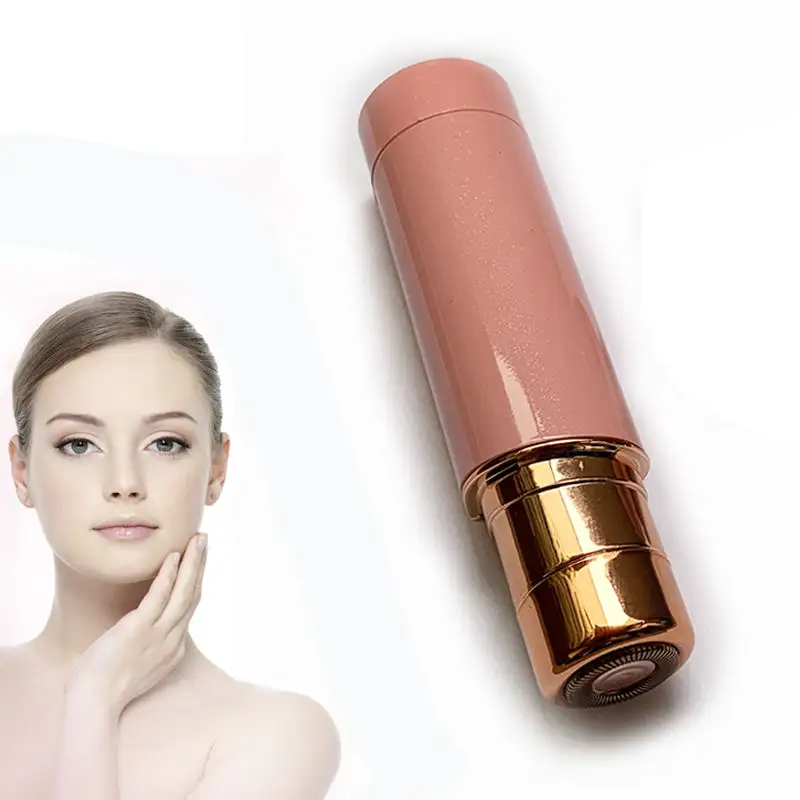 LiliPRO – Mini épilateur Rechargeable rose à batterie AA, Style rouge à lèvres, rasoir pour le visage, le corps, les jambes, épilation, tondeuse