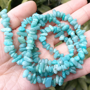 Perles de cristal naturel en forme de galets, 80 cm, pour la fabrication de bracelets, forme irrégulière, cristal naturel en vrac - Product Image 2