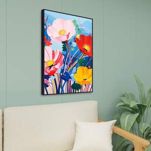 Impressions sur toile verticales encadrables personnalisées, décor mural élégant - Product Image 1