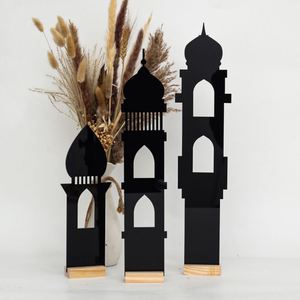 Décoration musulmane, décorations du Ramadan, minarets, géométriques, mosquée, masjid, ensemble de 3 pièces - Product Image 2