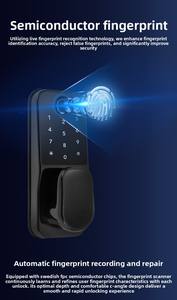 Cerradura Esférica Inteligente con Contraseña, Huella Dactilar y Tarjeta IC para Puertas de Madera de Interiores, Hogares, Oficinas, Apartamentos y Habitaciones - Product Image 4