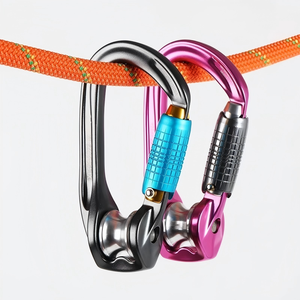 Mosquetón <span class=keywords><strong>de</strong></span> seguridad para escalada al aire libre con bloqueo giratorio y dispositivo <span class=keywords><strong>de</strong></span> seguridad <span class=keywords><strong>de</strong></span> tornillo para trabajos en altura - Product Image 1