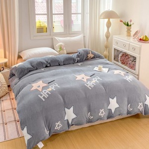<span class=keywords><strong>Copripiumino</strong></span> Invernale in Pile Corallo per Studenti, <span class=keywords><strong>Copripiumino</strong></span> Monofacciale in Peluche di Pile Latte, Spesso e ad Alta Densità - Product Image 3