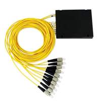 Répartiteur PLC à fibre optique FTTH de type cassette ABS, 4 ports FC/APC/UPC, longueur d'onde 1535-1565 nm, certifié CE RoHS FCC