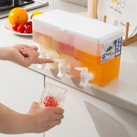 Distributeur de boissons réfrigérées grande capacité avec 3 robinets pour jus de fruits, thé et infusions