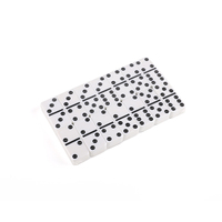 Vente en gros de jeux intelligents pour adultes, jeu de dominos chinois, emballage en valise (étui en PVC, dominos ivoire/blanc)