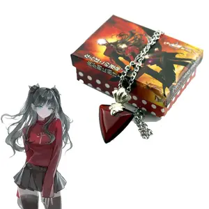 Fate/stay night Fate/Zero Tohsaka Rin Saber Heart Accessories Alloy Jewelry Anime Necklace