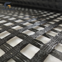 Renforcement du sol géogrilles en fibre de verre revêtues de bitume Pour la construction de routes asphaltées