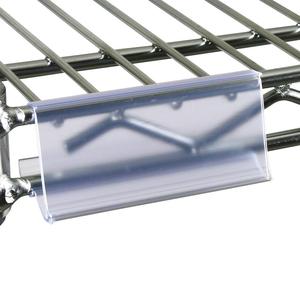 Bán Lẻ Nhựa Kệ Nhãn Chủ Ba Rãnh Kệ Cạnh Vé Dải Dây Trong Suốt Kệ Thẻ Dấu Hiệu Clip - Product Image 1