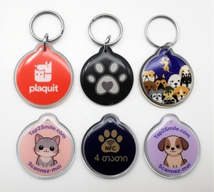 Porte-clés RFID NFC miniature étanche personnalisé avec <span class=keywords><strong>puce</strong></span> NTAG213/215/216/424 13,56 MHz, anti-perte pour animaux de compagnie (chats, chiens) - Product Image 2