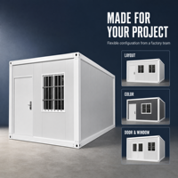 Bâtiment préfabriqué modulaire à installation rapide, bonne isolation thermique, dimensions personnalisables, adaptable aux crêtes montagneuses