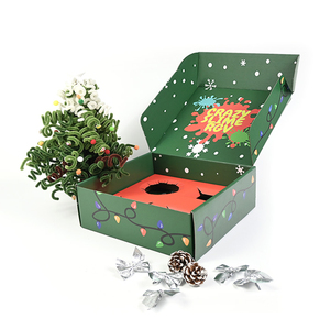 Nhà Máy Bán buôn tùy chỉnh giáng sinh phong cách các tông sóng vận chuyển Hộp Quà Tặng bưu phẩm hộp với chèn giấy - Product Image 5