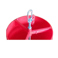 Hot 15kg Portable Volaille Feeder Meilleur PE Matériel Rouge Noir Couleur Rainure Profonde Longue Vis En Acier Automatique Suspendu Vente 1 An