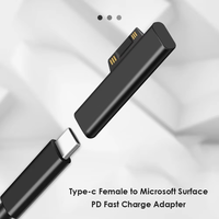 Adaptateur d'alimentation USB-C DC 45W 15V 3A avec câble pour Microsoft Surface Pro 7/6/5/4/3, prise de charge rapide Type-C PD