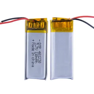 DTP Baterai Lipo/Li-ion 401230 Kualitas Sempurna 3.7V 100Mah Baterai Polimer Lithium