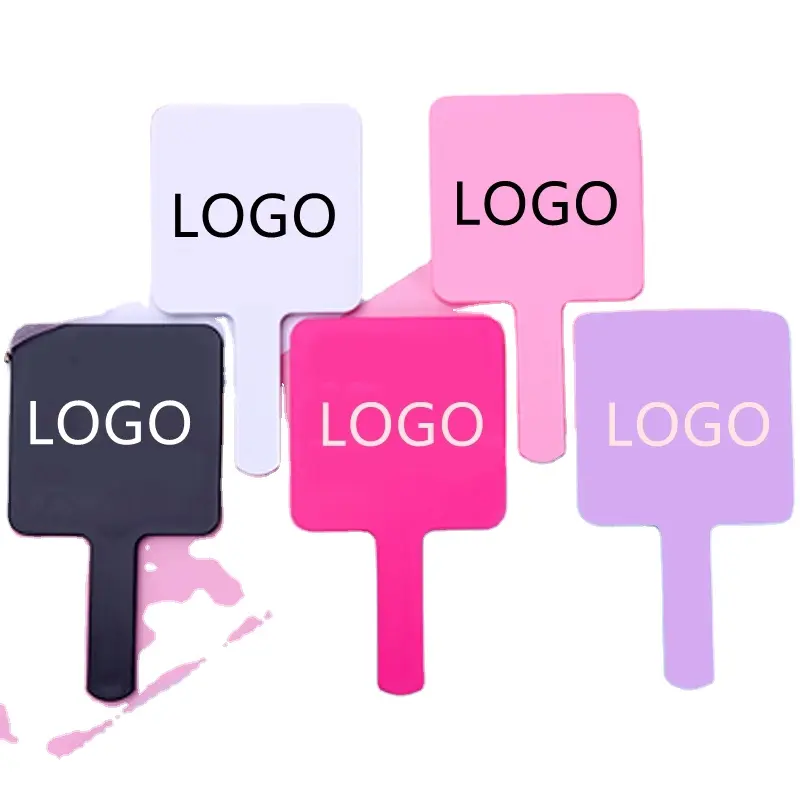 LOGO customized single-sided square and round personalized design mini portable cosmetic makeup mirror