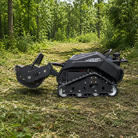 Tondeuse à fléaux télécommandée intelligente de qualité industrielle pour terrains accidentés, petite tondeuse à chenilles