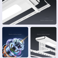 Séchoir électrique peu encombrant avec lumière LED intelligente Utilisation intérieure pour les vêtements et le linge Sèche-linge