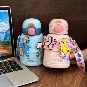 Botella de agua aislada para niños My Little Pony, taza doble de acero inoxidable 316 para niños, regreso a la escuela - Product Image 1