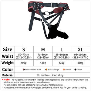 Correas de sujeción de cuero para asegurar <span class=keywords><strong>penes</strong></span> y dispositivos de castidad masculina disponibles en cuatro colores y cuatro tamaños ajustables - Product Image 6