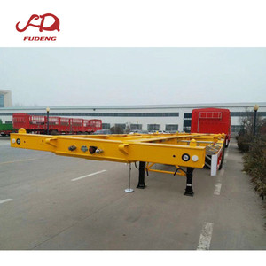 Semi-remorque à plateau squelette personnalisée à 2/3/4 essieux, 20 pieds, 40 pieds, 45 pieds, en acier, pour le <span class=keywords><strong>transport</strong></span> de conteneurs portuaires - Product Image 5