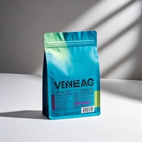 OEM Aangepaste Recyclebare Mono PE Koffiezakken met Platte Bodem Groothandel Leverancier Ecologisch Verantwoorde Staande Pouch Zakken met Klep Gravure Druk