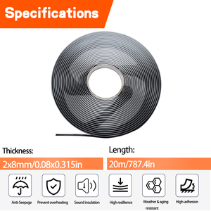 Nastro Butilico Autoadesivo Impermeabile, Isolante Acustico e Antivibrazioni, Striscia Sigillante per Pareti, Nastro Tenace - Product Image 5