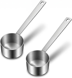 Cucharas Medidoras de Acero Inoxidable de Grado Alimenticio, Ecológicas, con Capacidad de 30mL/60mL, Aptas para Lavavajillas, Herramienta de Medición de Líquidos para el Hogar - Product Image 1