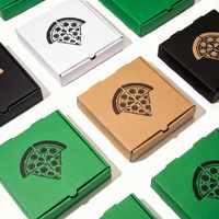 Boîte à pizza personnalisée fine en carton enduit d'argile, avec coins verrouillables, 10 po de longueur x 10 po de largeur x 2 po de profondeur