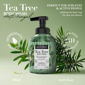 Gel de ducha refrescante de lavado corporal antibacteriano de árbol de té de hierbas de etiqueta privada para acné Eczema <span class=keywords><strong>Jock</strong></span> <span class=keywords><strong>Itch</strong></span> blanqueamiento efecto burbujeante - Product Image 2
