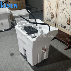 Lavabo Portátil Kisen con Grifo Cascada Negro, Cabezal de Circulación de Agua para Terapia, Lavacabezas Removible de Moda para Peluquerías y Hospitales - Product Image 2