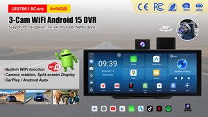 11,4 inch WIFI Auto <span class=keywords><strong>Android</strong></span> Monitor 4+64G IPS 1080P 8-core draadloze CarPlay & <span class=keywords><strong>Android</strong></span> Auto touchscreen met afstandsbediening en auto DVR - Product Image 2