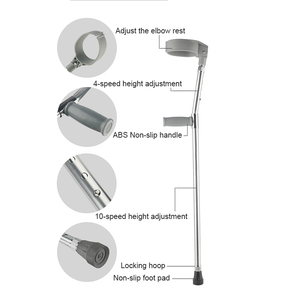 Béquilles personnalisées pour la marche et la récupération de l'avant-bras, béquille médicale en aluminium pour adultes - Product Image 3