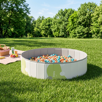 Piscine pliable en PVC Jiami pour animaux de compagnie (chats et chiens) et enfants, design balle océanique, 80 cm