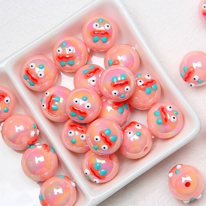 Cuentas de fantasma de calabaza pintadas a mano de 16mm al por mayor, cuentas redondas acrílicas sueltas de plástico occidental para pulsera, cadena de teléfono - Product Image 2