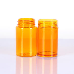 Botella Transparente de PET para Pastillas de 60ml, 90ml, 100ml, 130ml, 150ml, Envase para Vitaminas y Medicamentos con Tapa de Rosca Dorada o Plateada Personalizada - Product Image 1