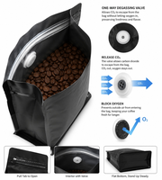 Bolsa de Café Personalizada, Mate, de 8oz, 12oz, 16oz, Bolsa de Café de 500g, Bolsas de Café Trilaminadas Premium con Válvula