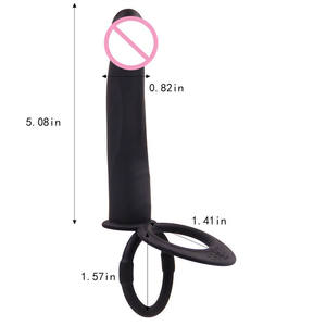 Cincin Penis Silikon Vibrator untuk Pria, Alat Bantu Seks Tahan Lama, Pengunci Penis untuk Pasangan Dewasa - Product Image 3