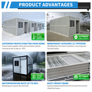 Maison conteneur pliable en acier, isolée et préfabriquée pour climat extrêmement froid, bâtiment modulaire pour camping, bureau et usage résidentiel - Product Image 5