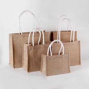 Custom Manufacturers Natural Grocery Shopping Hessian Bags With Eco Friendly Natural Burlap - Product Image 2