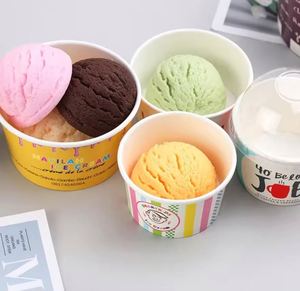 Biodegradable Environmentally Friendlypaper Cup, Used for Ice Cream Yogurt, With a Lid and Customizable Logo - Product Image 4