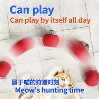Nouvelle balle interactive intelligente pour chat, évitement d'obstacles, roulement automatique, charge USB, rotation à 360 degrés, jouet pour animaux de compagnie pour soulager l'ennui