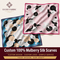 Groothandel 100% Mulberry zijden sjaal 70x70cm vierkant Charmeuse aangepaste logo Lotus dames boutique halsdoek export klaar leverancier