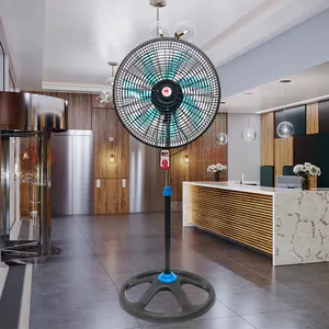 2021 nouvelle arrivée ODM OEM faible bruit haute puissance moteur hauteur 125cm ac ventilateur debout 18 pouces pour la ventilation à la maison pour le ménage