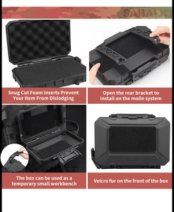 Caja de Seguridad Táctica de Transporte, Resistente, de Plástico Duro y Nailon para Exteriores, Marca <span class=keywords><strong>SABADO</strong></span> - Product Image 4