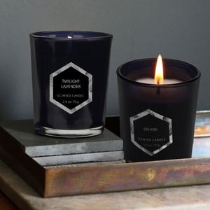 Vela Aromática en Frasco de Vidrio Negro de 2.5 oz con Aroma Floral a Lavanda para Decoración del Hogar - Product Image 6