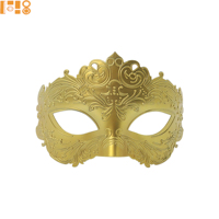 Masque de fête en PVC peint réglable pour homme, demi-masque pour Halloween, anniversaire, bal masqué, accessoires de fête