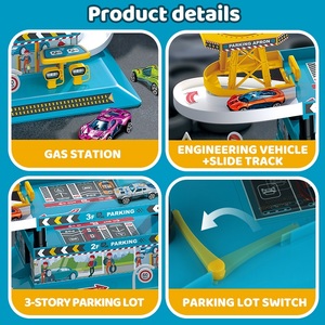 Set Gioco Parcheggio Auto a 3 Piani con Modellini in Lega, Pista Scorrevole e <span class=keywords><strong>Garage</strong></span> Fai-da-te - Product Image 3
