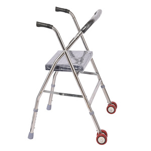 Déambulateur à roulettes Kbei K en acier inoxydable pliable et rembourré pour la réadaptation des personnes âgées - Product Image 4