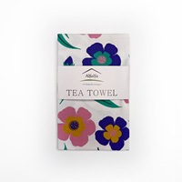 Ensemble de torchons en coton gaufré 100 % personnalisables, écologiques, à séchage rapide, imprimés de motifs floraux, avec possibilité de logos personnalisés